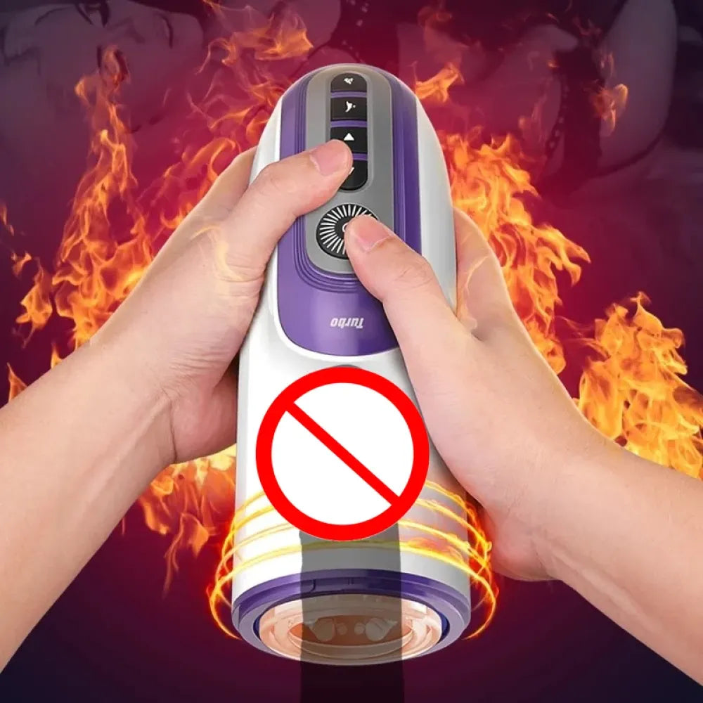 Automatic Piston Retractable Heating Male Masturbator Thrusting Vibrator for Realistic Pleasure-1